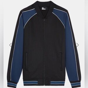 NWT-The Kooples NAVY BLUE ZIPPED SWEATSHIRT, size XL sold out online